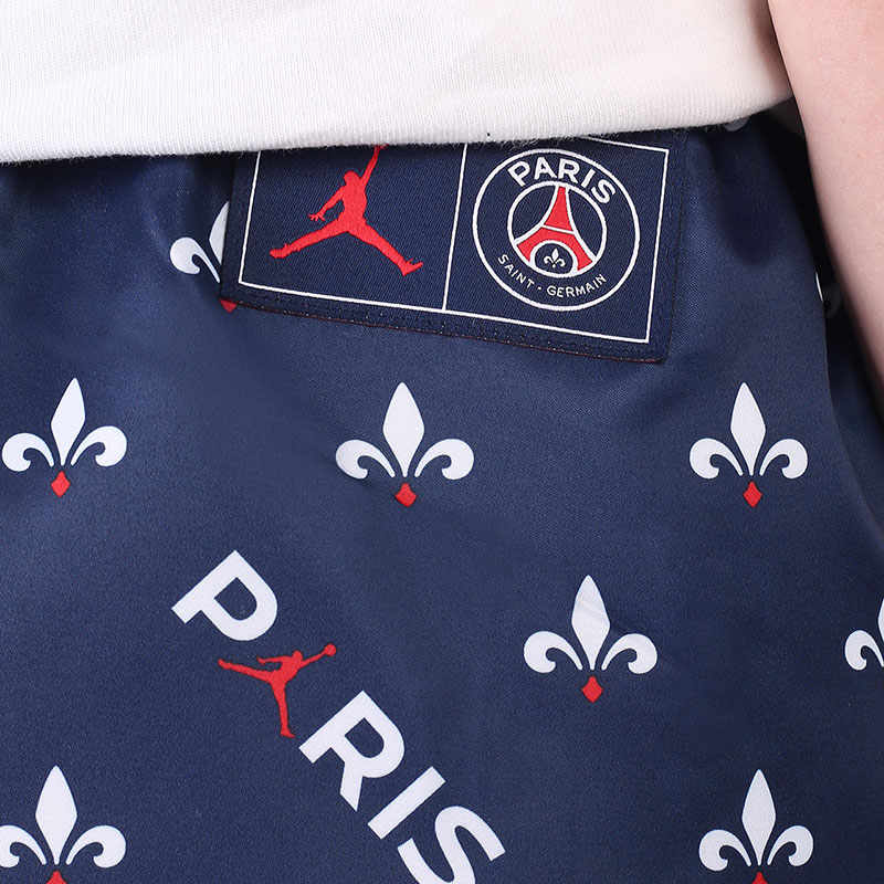 женские синие шорты  Jordan Paris Saint-Germain Women's Printed Shorts DC3821-410 - цена, описание, фото 7